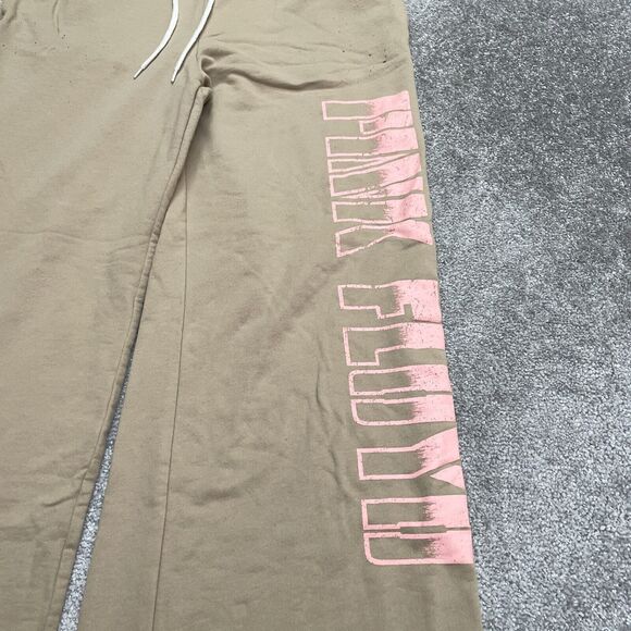 Pink Floyd Wide Leg Sweatpants Women XL Brown Graphic Elastic Waist Casual 34x29 - Picture 4 of 14
